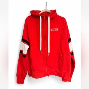 NIKE NSW Air Full-Zip
Fleece Unisex Hoodie in Red/Black/White